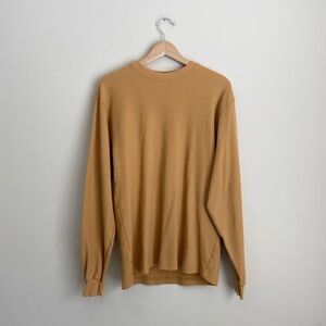 Mustard Yellow Waffle Long Sleeve